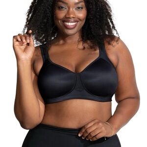 Vanity Fair Black Full Coverage Wireless Medium impact Bra size 42d